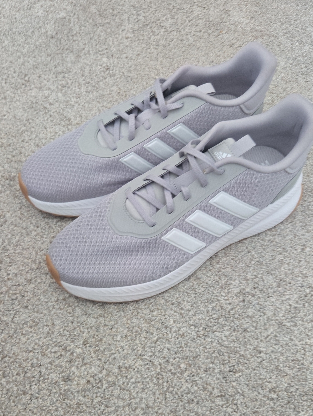 Adidas Men's Light Gray Lace-Up Mesh Sneakers: ⭐️New Without Tags⭐️